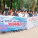 গাজীপুরে সাংবাদিকদের নামে মিথ্যা মামলার প্রতিবাদে মানববন্ধন