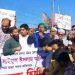 আইনজীবী হত্যার প্রতিবাদে এবং ইসকনকে নিষিদ্ধের দাবিতে নাটোরে বিক্ষোভ মিছিল