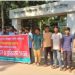 নাটোরের সিংড়ায় ইউএনও’র বদলি আদেশ প্রত্যাহারের দাবিতে মানববন্ধন