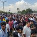 গাজীপুরে সড়ক অবরোধ করে শ্রমিকদের বিক্ষোভ