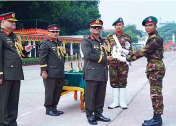 রাজশাহী সেনানিবাসে সমাপনী কুচকাওয়াজ ও শপথ