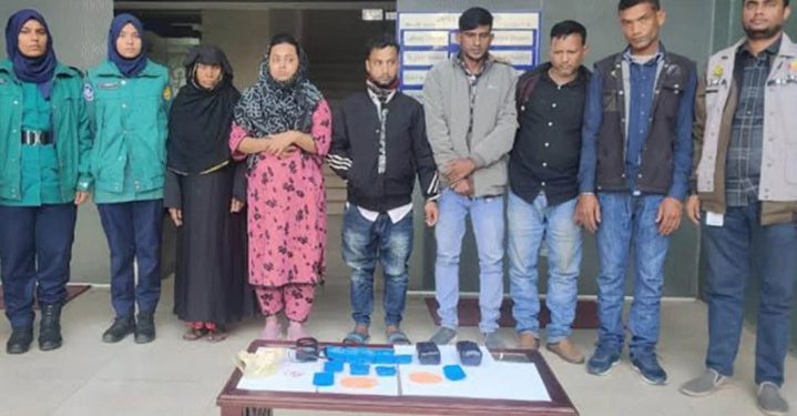 রাজধানীতে প্রায় ২ কোটি টাকার ইয়াবাসহ গ্রেফতার ৮