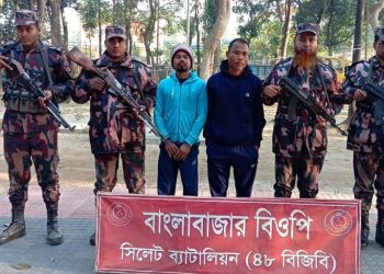 সিলেট সীমান্তে ভারতীয় দুই নাগরিক আটক