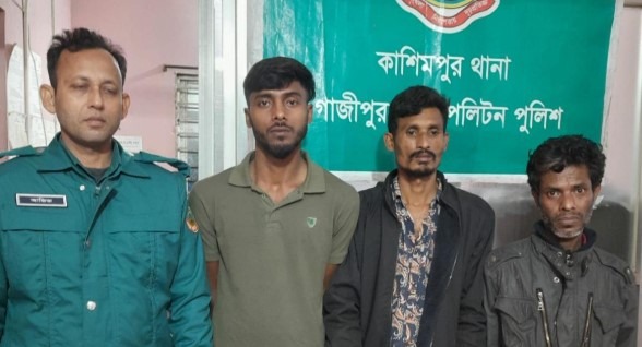 গাজীপুরের কাশিমপুরে ইয়াবাসহ ৩ মাদক কারবারি আটক