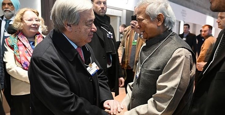 জাতিসংঘ মহাসচিবের সঙ্গে প্রধান উপদেষ্টার সাক্ষাৎ