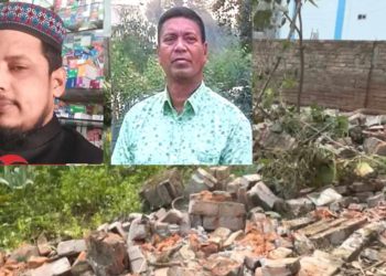 কালিয়াকৈরে দাবীকৃত ১০ লক্ষ টাকা চাঁদা না দেওয়ায় জমির বাউন্ডারি ভাংচুর