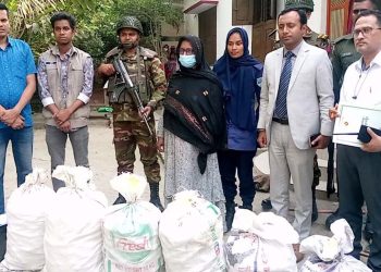 গাংনীতে ১১৪৪ বোতল অ্যালকোহলসহ নারী হোমিও চিকিৎসক গ্রেফতার