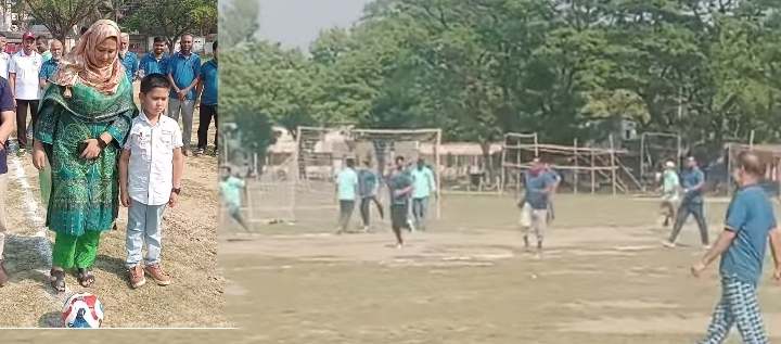 ময়মনসিংহে প্রীতি ফুটবল ম্যাচ অনুষ্ঠিত