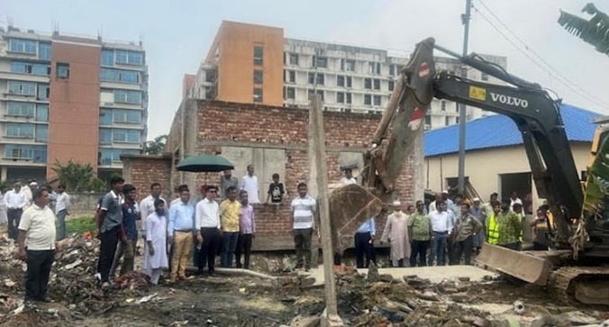 জিসিসির উচ্ছেদ অভিযান: ১২০ কোটি টাকার জমিতে হবে স্কুল ও খেলার মাঠ