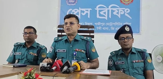 গাজীপুরের পূবাইলে কারা হেফাজতে ইমামের মৃত্যু পুলিশের সংবাদ সম্মেলন
