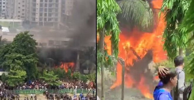 রাজধানীর উত্তরায় বিমান বিধ্বস্তে অন্তত ১৯ জন নিহত