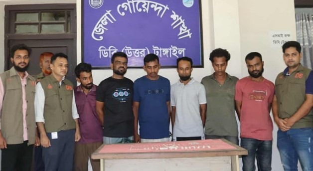 টাঙ্গাইলে আন্তঃজেলা ডাকাত দলের ৭ সদস্য গ্রেফতার
