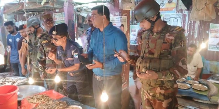 টাঙ্গাইলে চিংড়ি মাছে জেলি দেওয়ায় ৭৫ হাজার টাকা জরিমানা