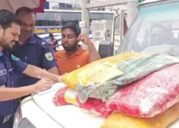 নাটোরে ট্রাফিক পুলিশের তল্লাশীকালে ১৭ কেজি গাঁজাসহ ১টি পিকআপ আটক