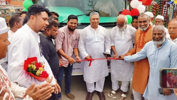 কাপাসিয়ায় কিশোরগঞ্জ-ঢাকা এসি বাস সার্ভিসের উদ্বোধন