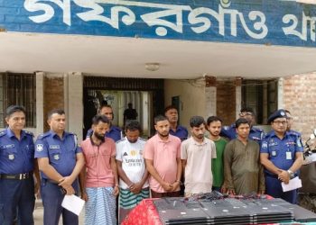 ময়মনসিংহে চুরি যাওয়া ১৩টি ল্যাপটপসহ আন্তঃজেলা চোরচক্রের পাঁচ সদস্যকে গ্রেপ্তার