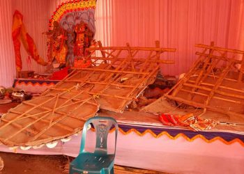 কাশিমপুরে শ্মশান মন্দিরে প্রতিমা ভাঙচুর