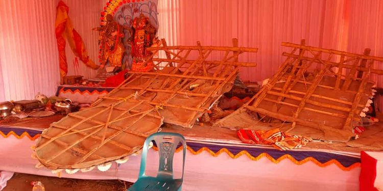 কাশিমপুরে শ্মশান মন্দিরে প্রতিমা ভাঙচুর