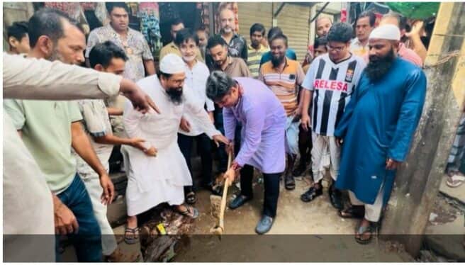 গাজীপুর মহানগর টঙ্গী ৪৫ নং ওয়ার্ডের রাস্তা নির্মাণ কাজের শুভ উদ্বোধন