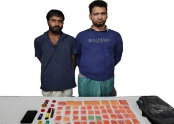 গাজীপুরে ৮ হাজার ৩০০ পিস ইয়াবাসহ দুই মাদক ব্যবসায়ী গ্রেপ্তার