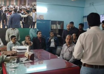 চুয়াডাঙ্গার ভি.জে সরকারি মাধ্যমিক বিদ্যালয়ে শিক্ষার্থীদের আন্দোলন : দাবি মানায় শান্তিপূর্ণ পরিবেশে অনুষ্ঠিত হলো পরীক্ষা