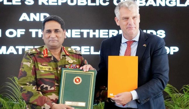 বাংলাদেশ-নেদারল্যান্ডস নৌ-প্রতিরক্ষা সহযোগিতায় সমঝোতা স্মারক স্বাক্ষর